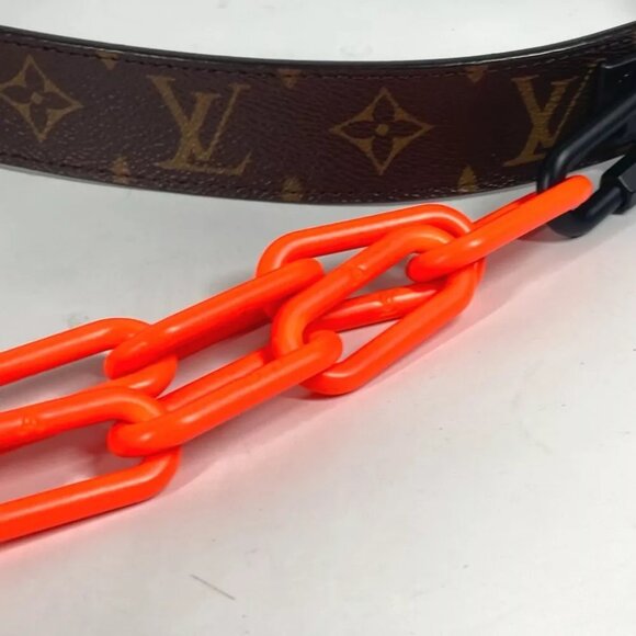 LOUIS VUITTON MP228T Monogram Ceinture Signature 35MM Chain belt - Picture 5 of 15